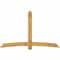 Ekena Millwork Bellingham Rough Sawn Timber Gable Bracket, Western Red Cedar, 96"W x 60"H x 6"D x 6"F, 15/12 Pitch GBW096X60X0606BEL00RWR - alternate 1